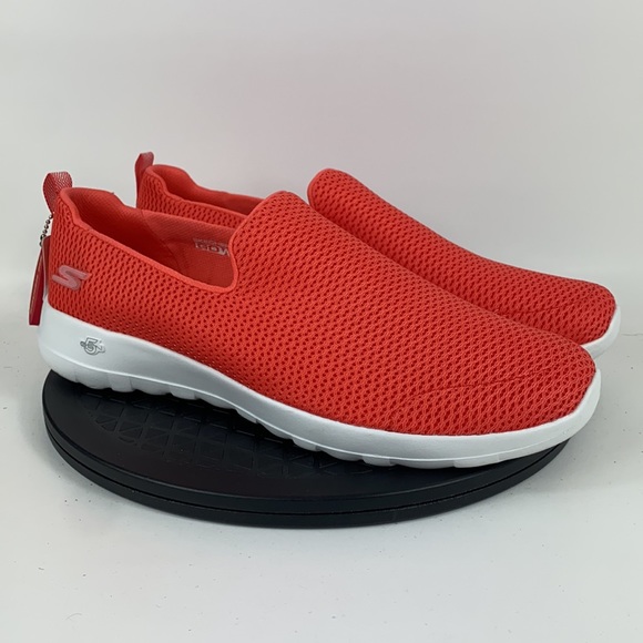 Skechers Go Walk Joy Slip On Casual Shoes Orange/White 15600 Women’s Size 13 - Picture 3 of 12